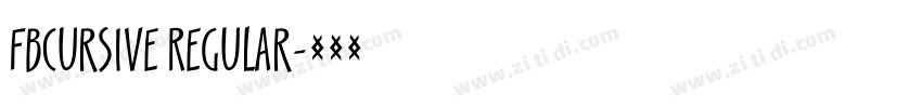 FbCursive Regular字体转换